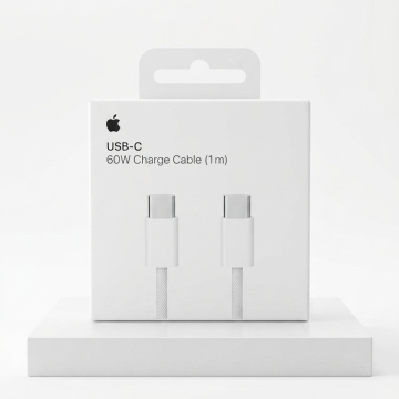 CABLE TIPO C APPLE 60W 1M ECO BLANCO